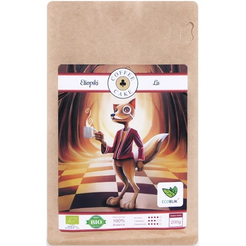 EcoBlik - Kawa ziarnista ekologiczna ETIOPSKI LIS - 200g EcoBlik - Kawa ziarnista ekologiczna ETIOPSKI LIS - 200g